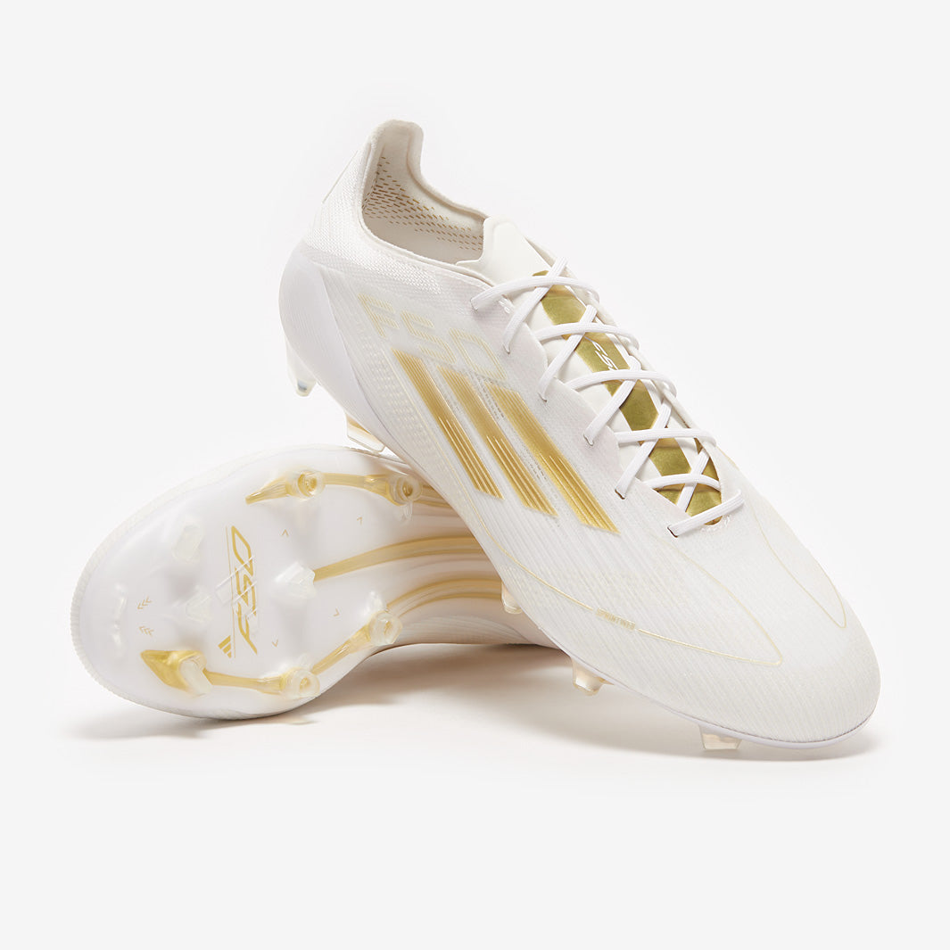 Adidas F50 Elite FG Football Boots Ftwr White/Gold Met/Ftwr White