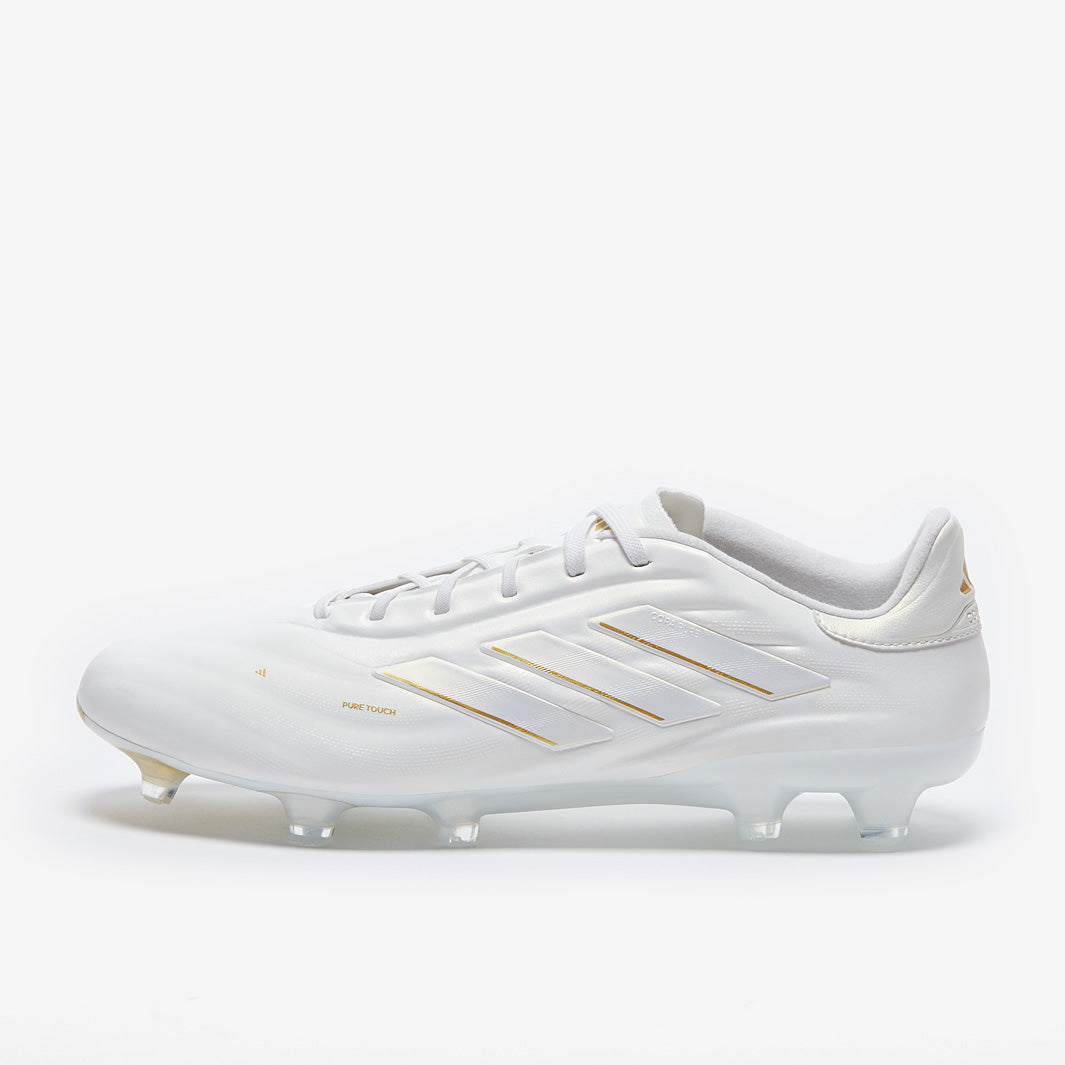 Adidas Copa Pure 2 Elite Leather FG Football Boots Ftwr White/Gold Met