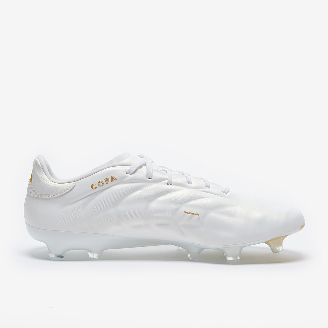 Adidas Copa Pure 2 Elite Leather FG Football Boots Ftwr White/Gold Met
