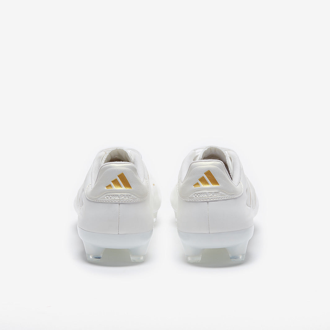 Adidas Copa Pure 2 Elite Leather FG Football Boots Ftwr White/Gold Met