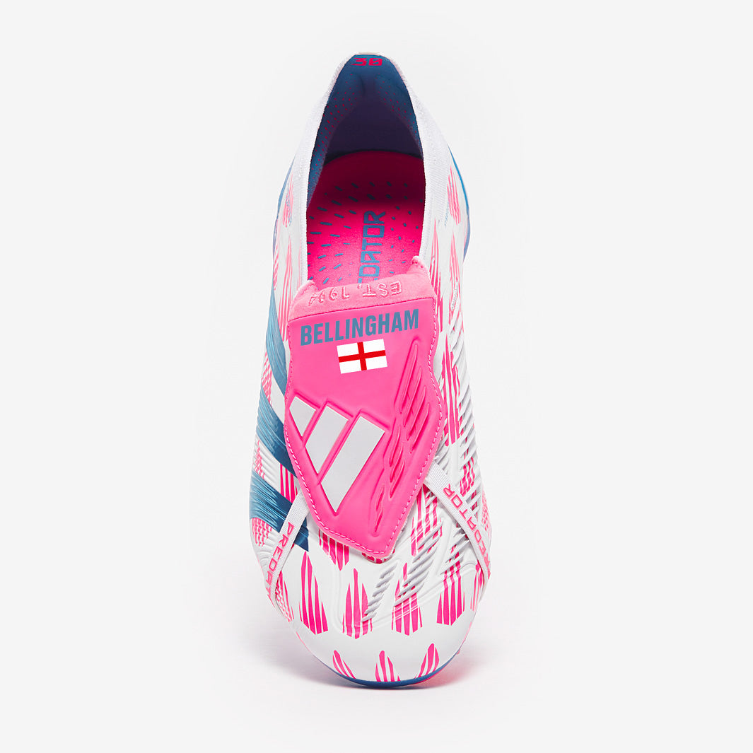 Adidas Predator Elite Tongue FG Football Boots Ftwr White/Solar Blue/Solar Pink