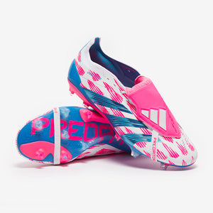Adidas Predator Elite Tongue FG Football Boots Ftwr White/Solar Blue/Solar Pink