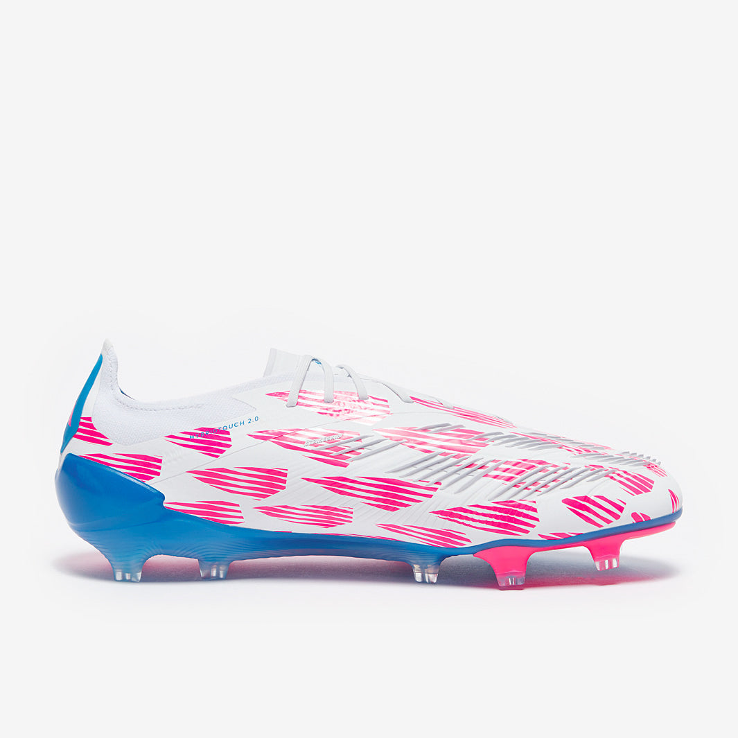 Adidas Predator Elite FG Football Boots Ftwr White/Solar Blue/Solar Pink