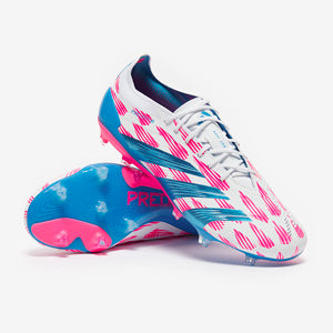 Adidas Predator Elite FG Football Boots Ftwr White/Solar Blue/Solar Pink