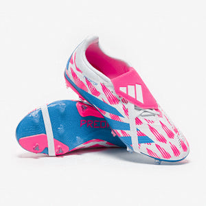 Adidas Kids Predator Elite Tongue FG Football Boots Ftwr White/Solar Blue/Solar Pink