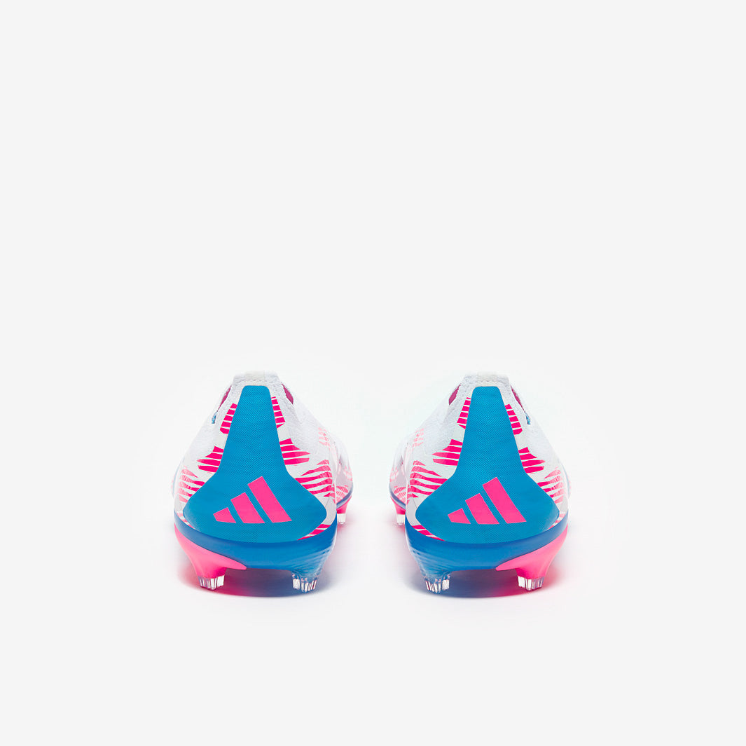 Adidas Kids Predator Elite Laceless FG Football Boots Ftwr White/Solar Blue/Solar Pink