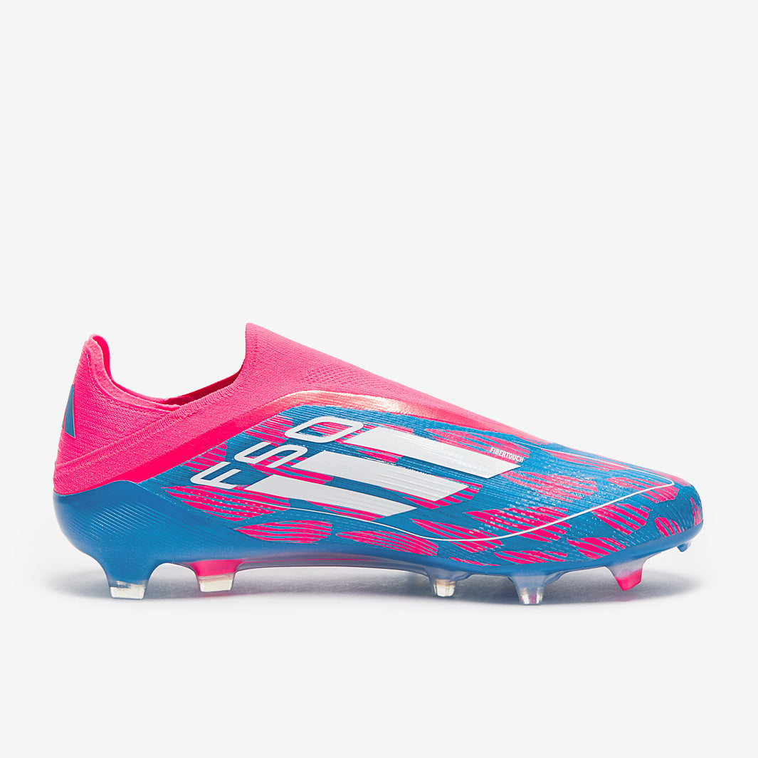 Adidas F50 Elite Laceless FG Football Boots Solar Blue/Ftwr White/Solar Pink