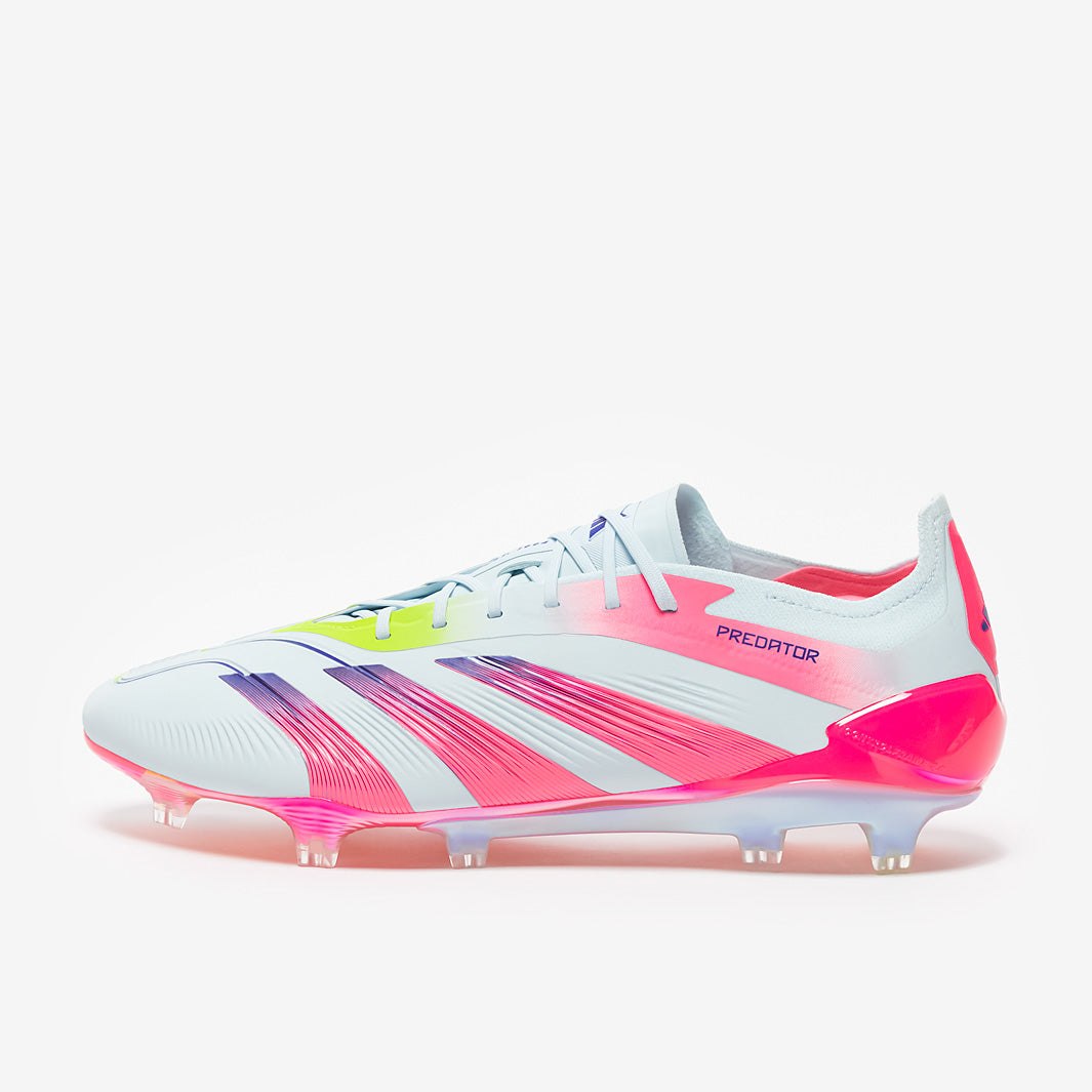 Adidas Predator Elite FG Football Boots Almost Blue/Lucid Pink/Semi Solar Yellow