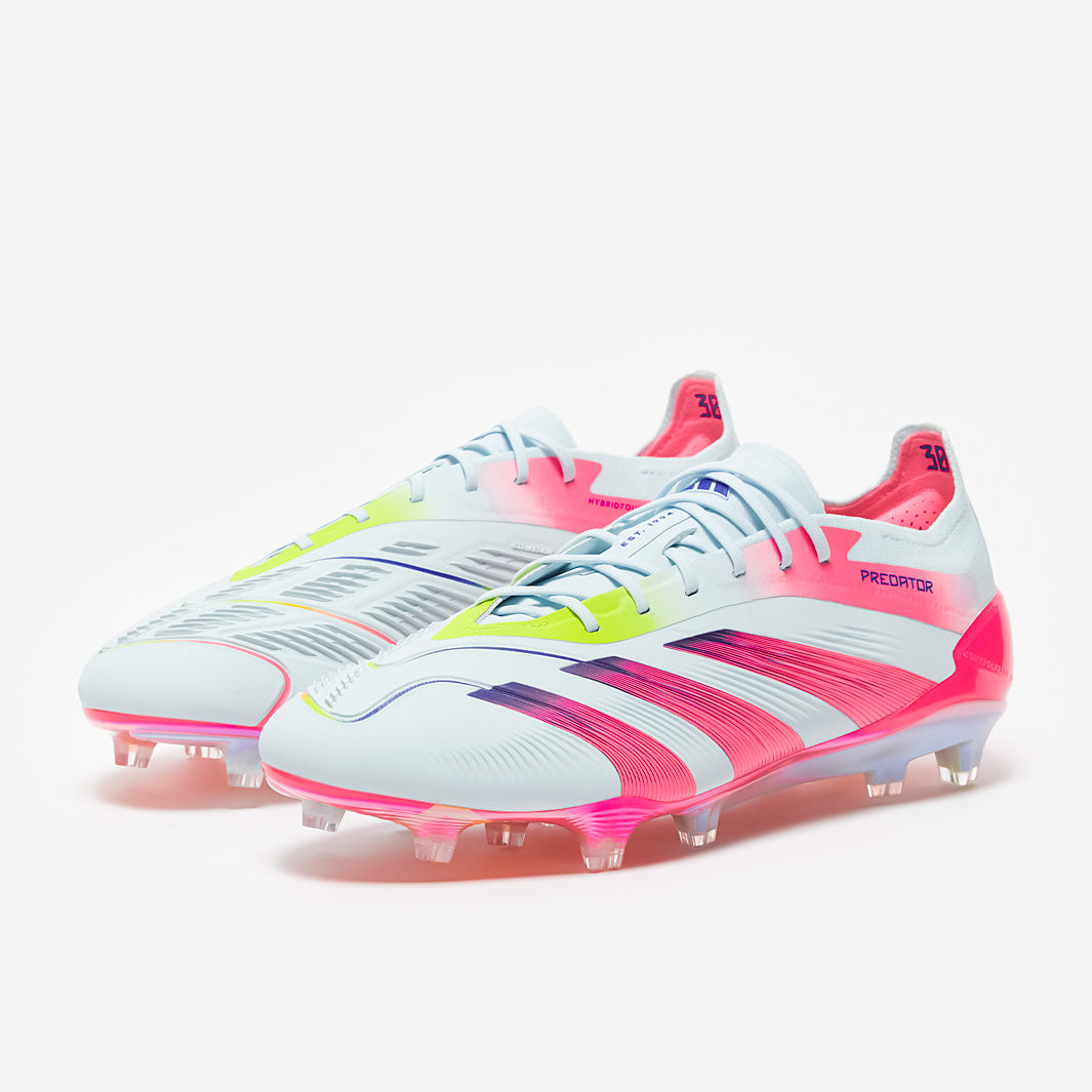 Adidas Predator Elite FG Football Boots Almost Blue/Lucid Pink/Semi Solar Yellow