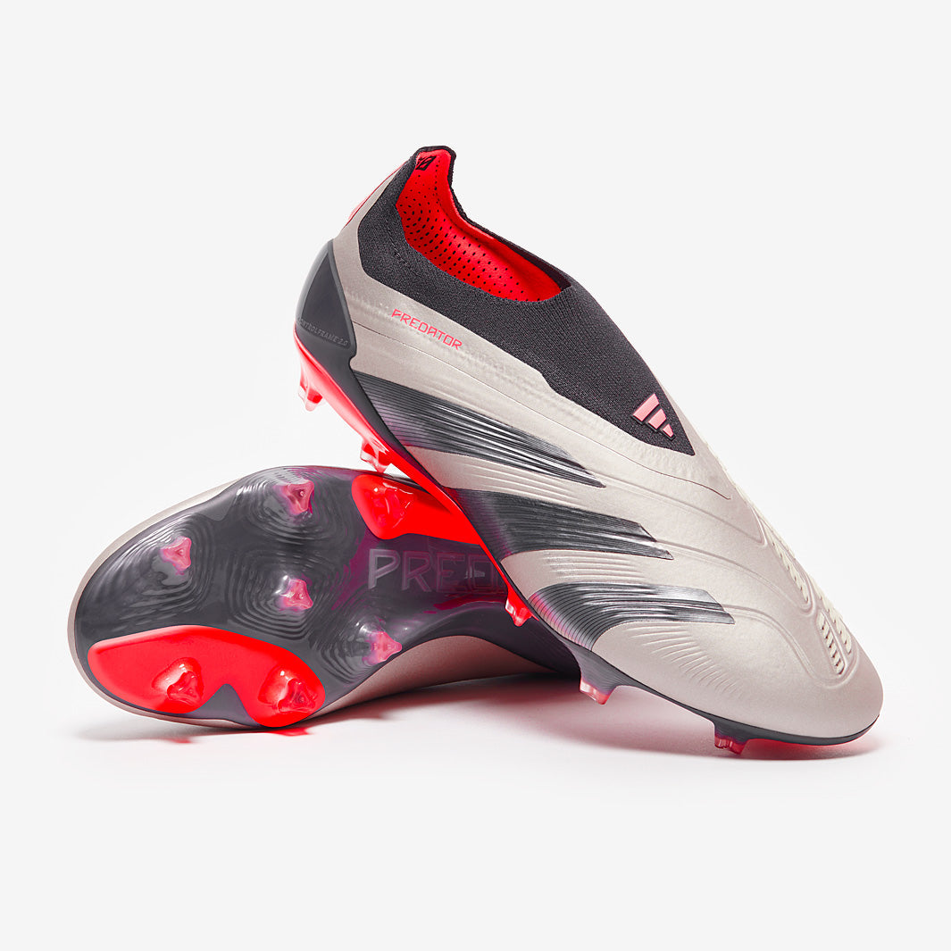 Adidas Predator Elite Laceless FG Football Boots Platin Met/Aurora Black/Carbon