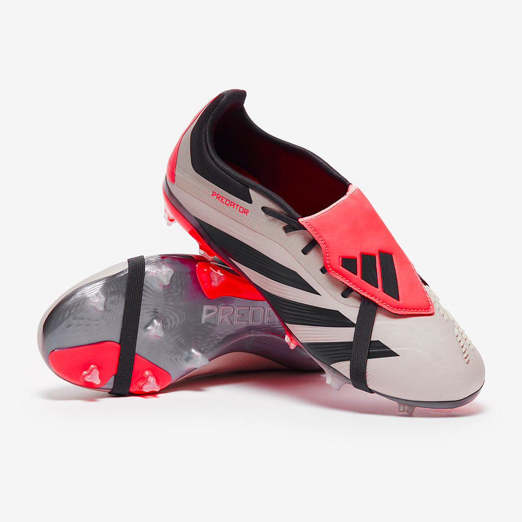 Adidas Kids Predator Elite Tongue FG Football Boots Platin Met/Aurora Black/Carbon