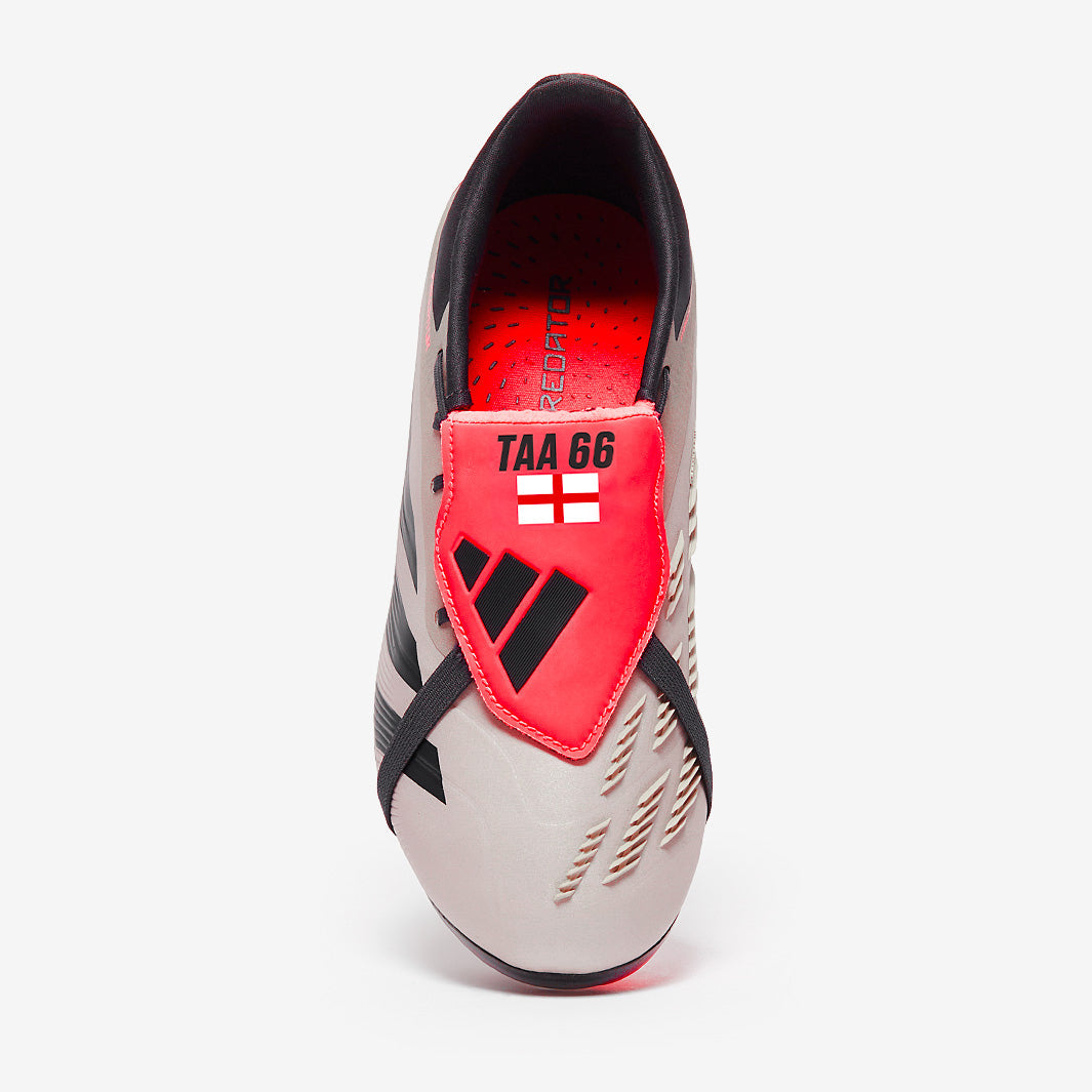Adidas Kids Predator Elite Tongue FG Football Boots Platin Met/Aurora Black/Carbon