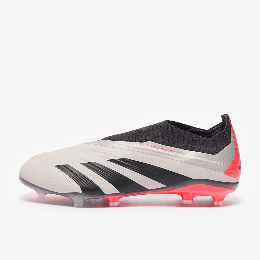 Adidas Kids Predator Elite Laceless FG Football Boots Platin Met/Aurora Black/Carbon