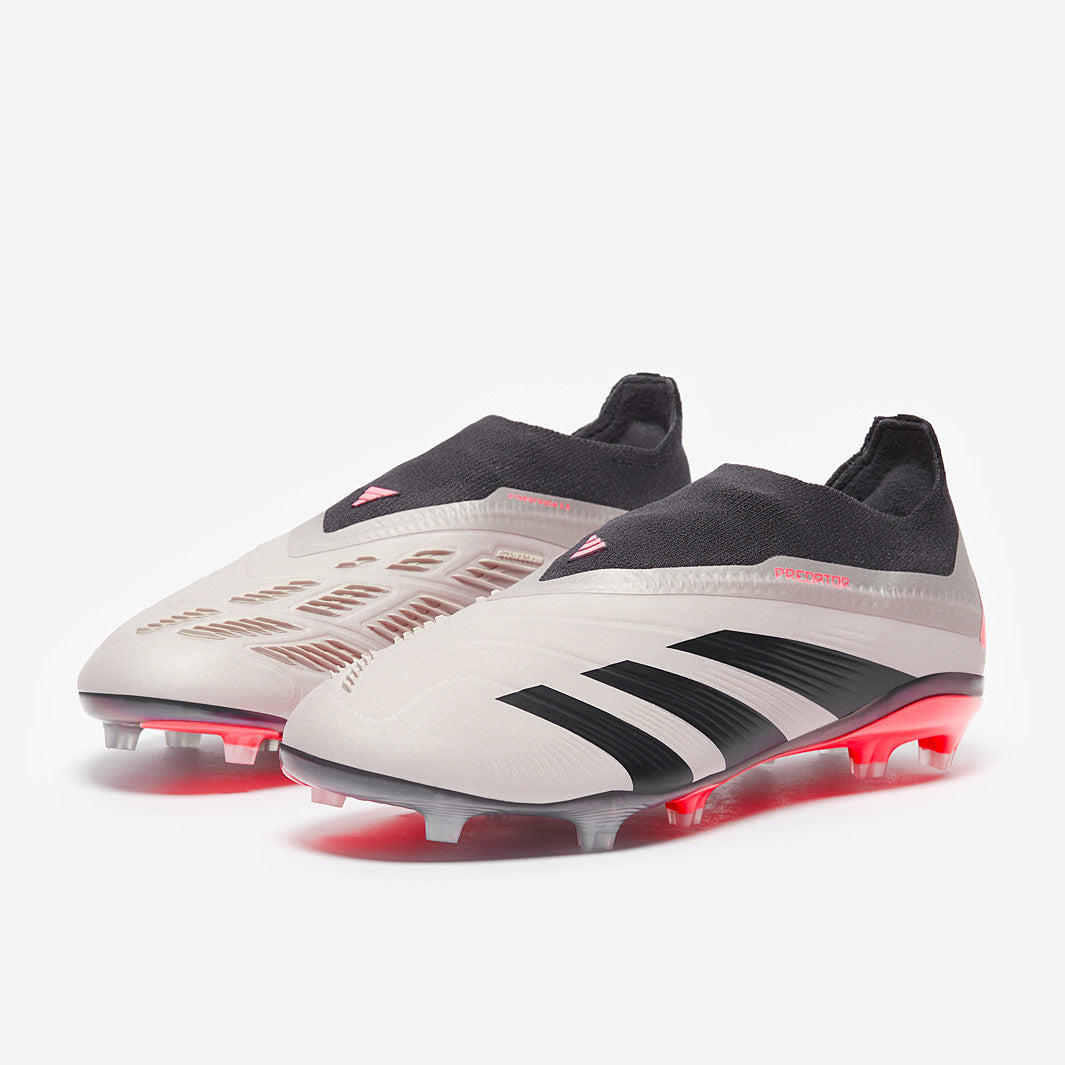 Adidas Kids Predator Elite Laceless FG Football Boots Platin Met/Aurora Black/Carbon