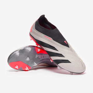 Adidas Kids Predator Elite Laceless FG Football Boots Platin Met/Aurora Black/Carbon