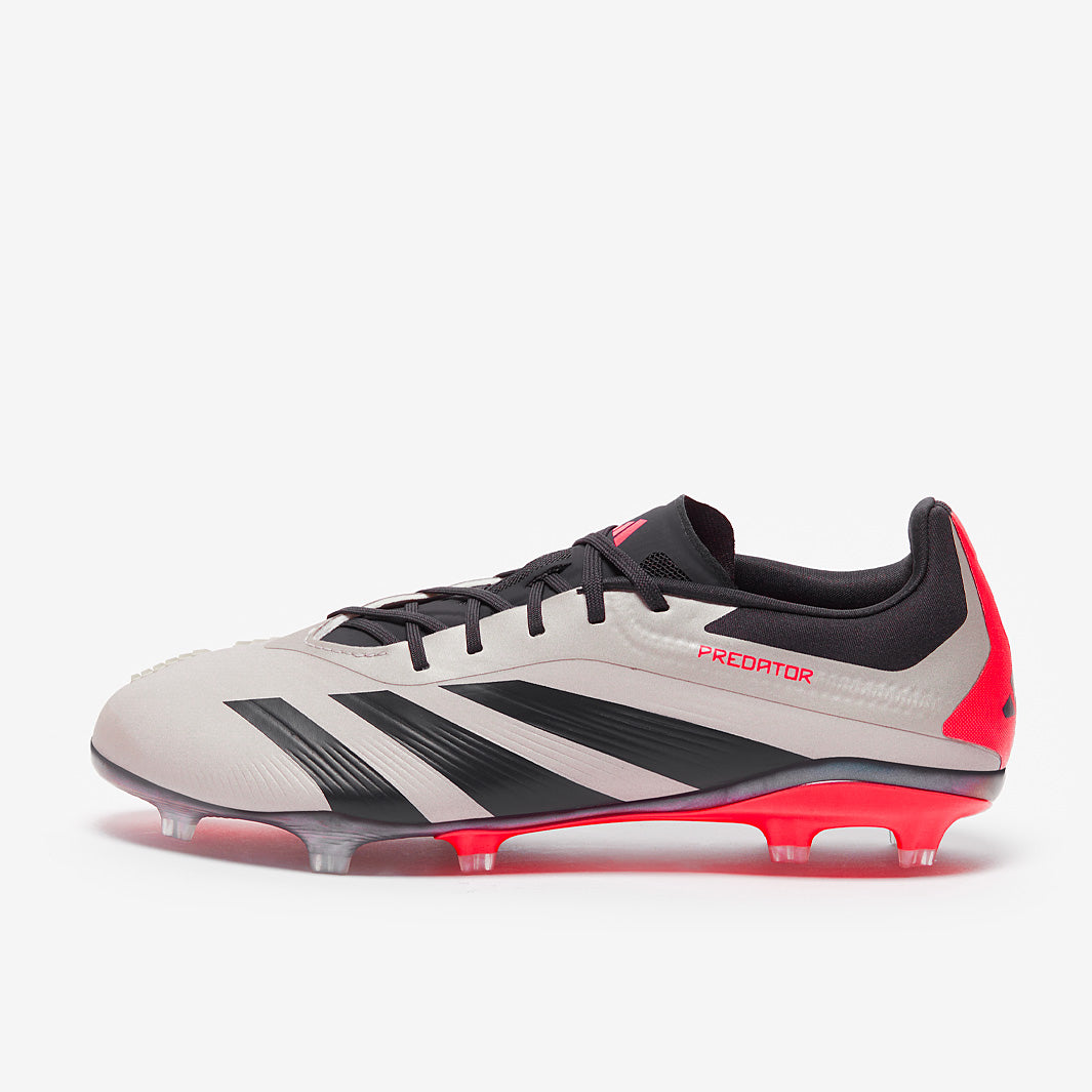 Adidas Kids Predator Elite FG Football Boots Platin Met/Aurora Black/Carbon