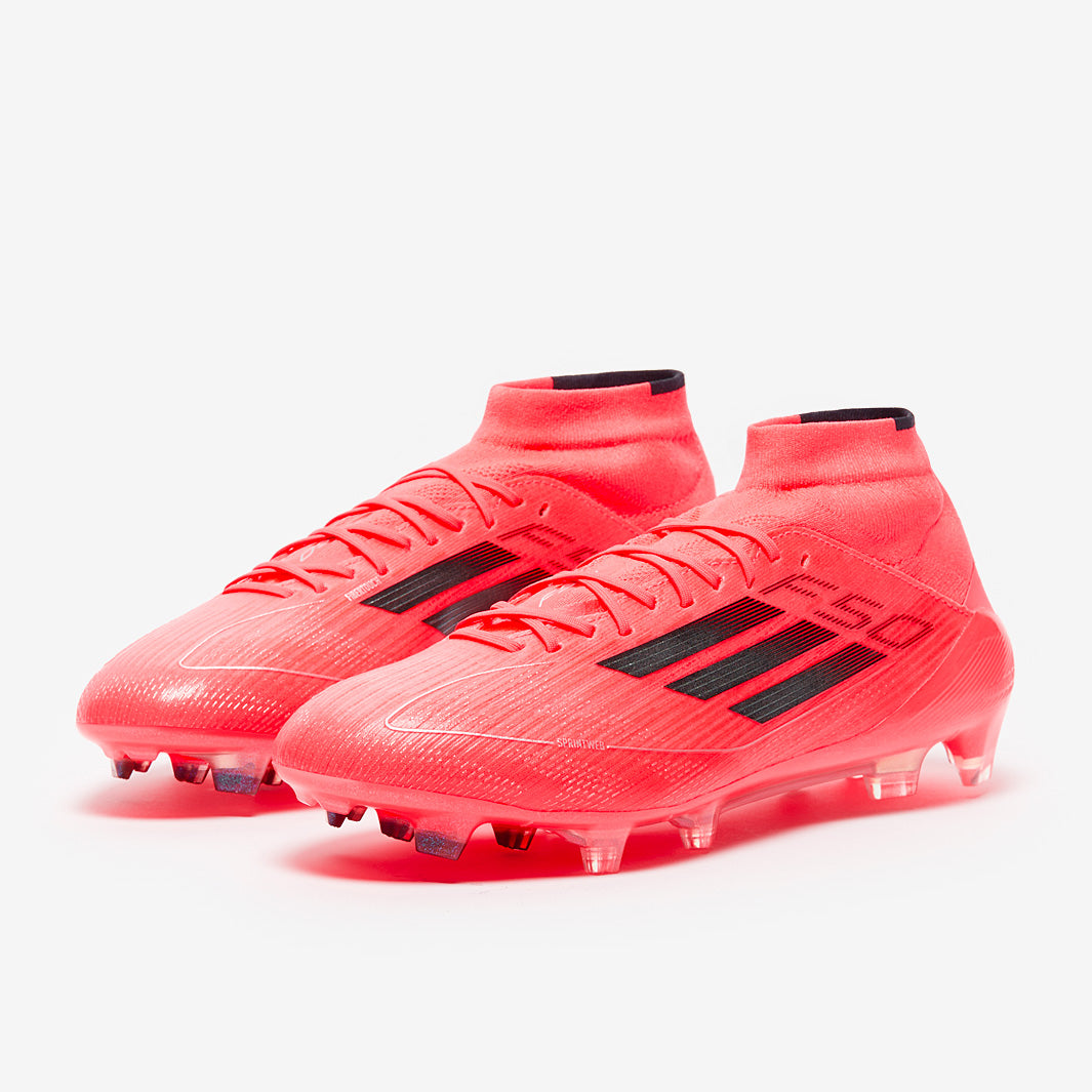 Adidas Women's F50 Elite Mid FG Football Boots Turbo/Aurora Black/Platin Met