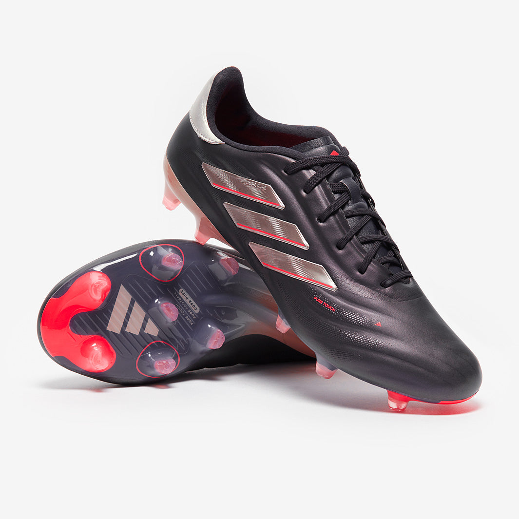 Adidas Copa Pure 2 Elite Leather FG Football Boots Aurora Black/Platin Met/Turbo