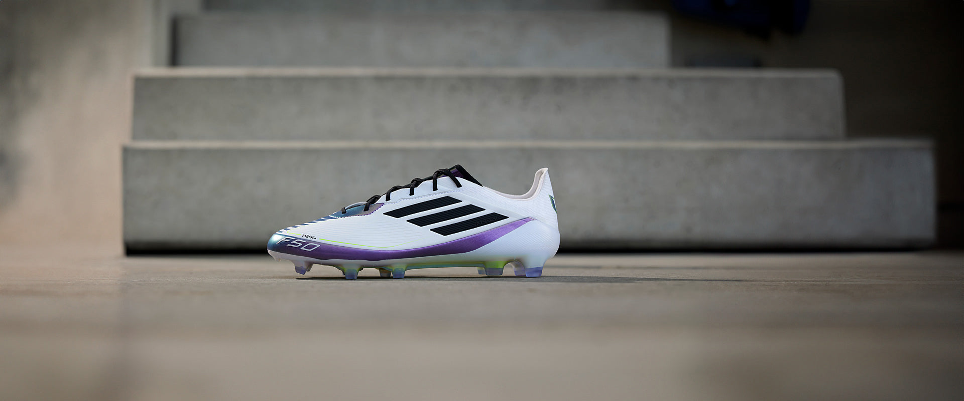 Adidas F50 X Messi Elite FG Football Boots Ftwr White/Core Black/Unity Purple