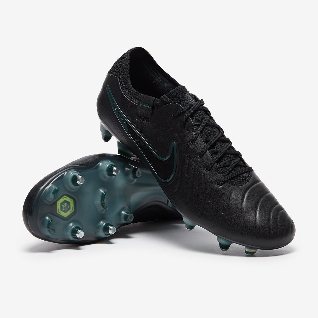 Nike Tiempo Legend X Elite SG-Pro Anti-Clog Football Boots Black/Black/Deep Jungle