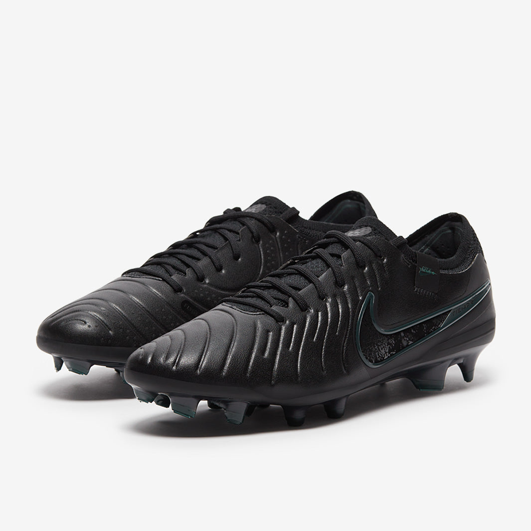 Nike Tiempo Legend X Elite FG Football Boots Black/Black/Deep Jungle