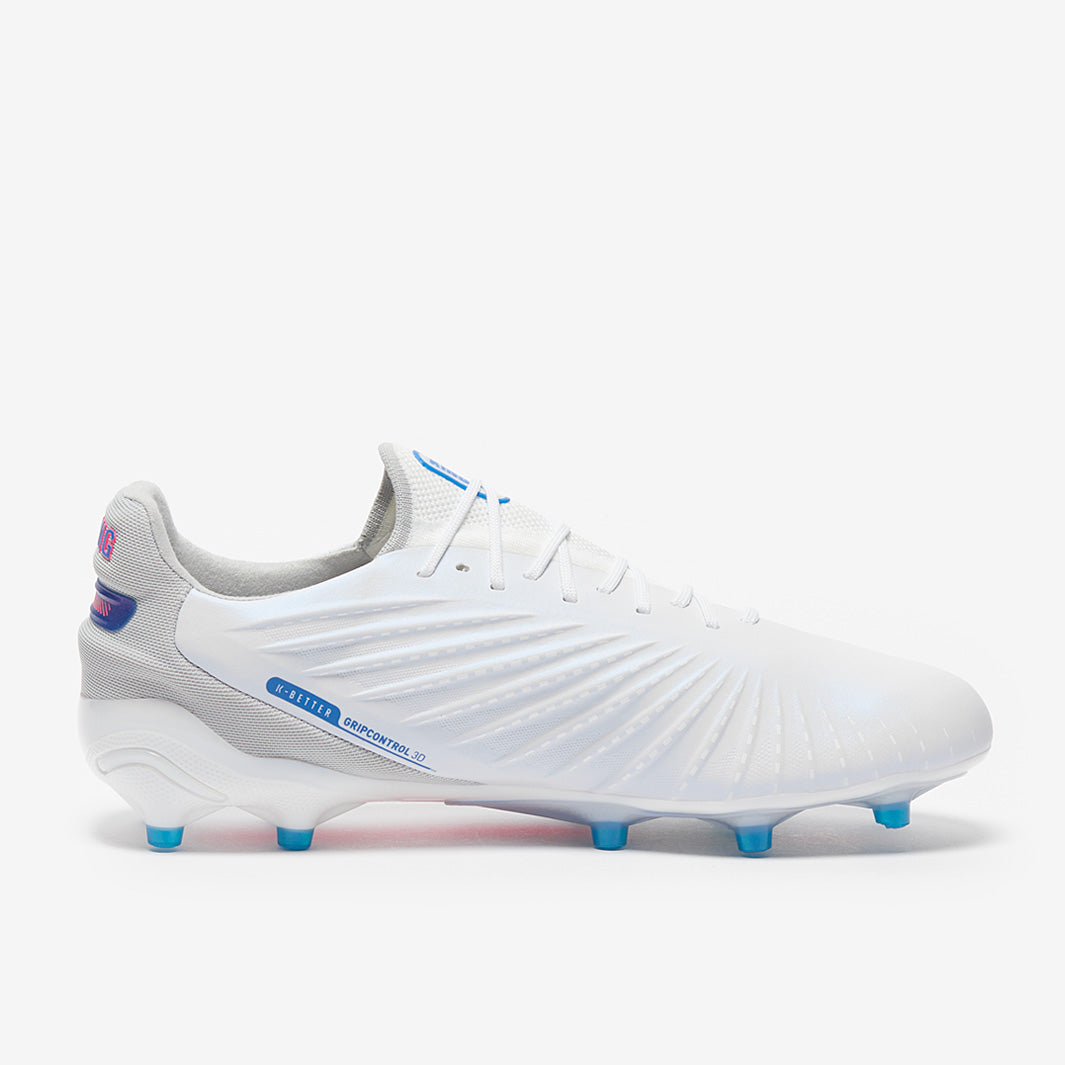 Puma King Ultimate FG/AG Football Boots Puma White/Bluemazing/Flat Light Grey/Sunset Glow