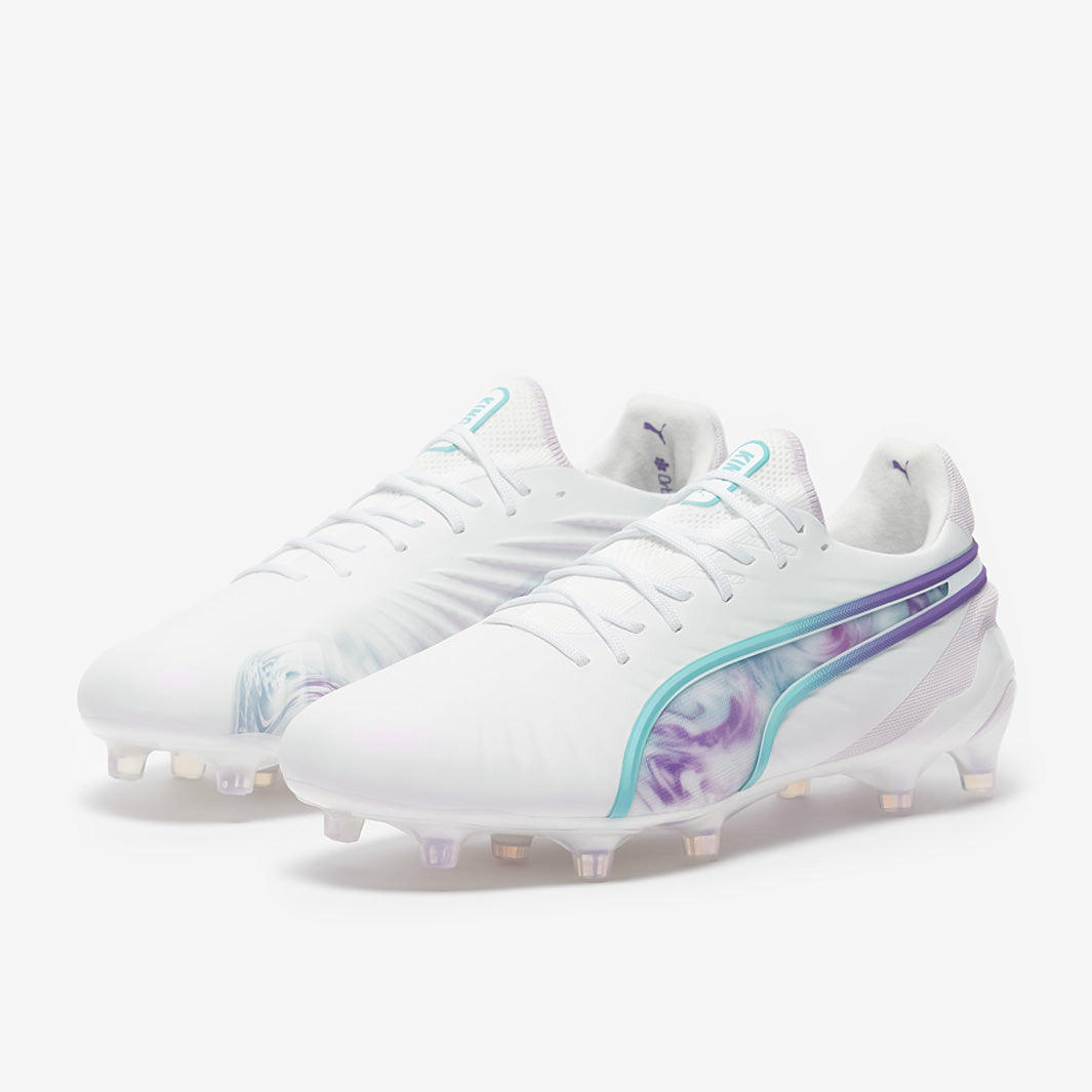 Puma Women's King Ultimate FG/AG Football Boots Puma White/Puma Black/Spring Lavender