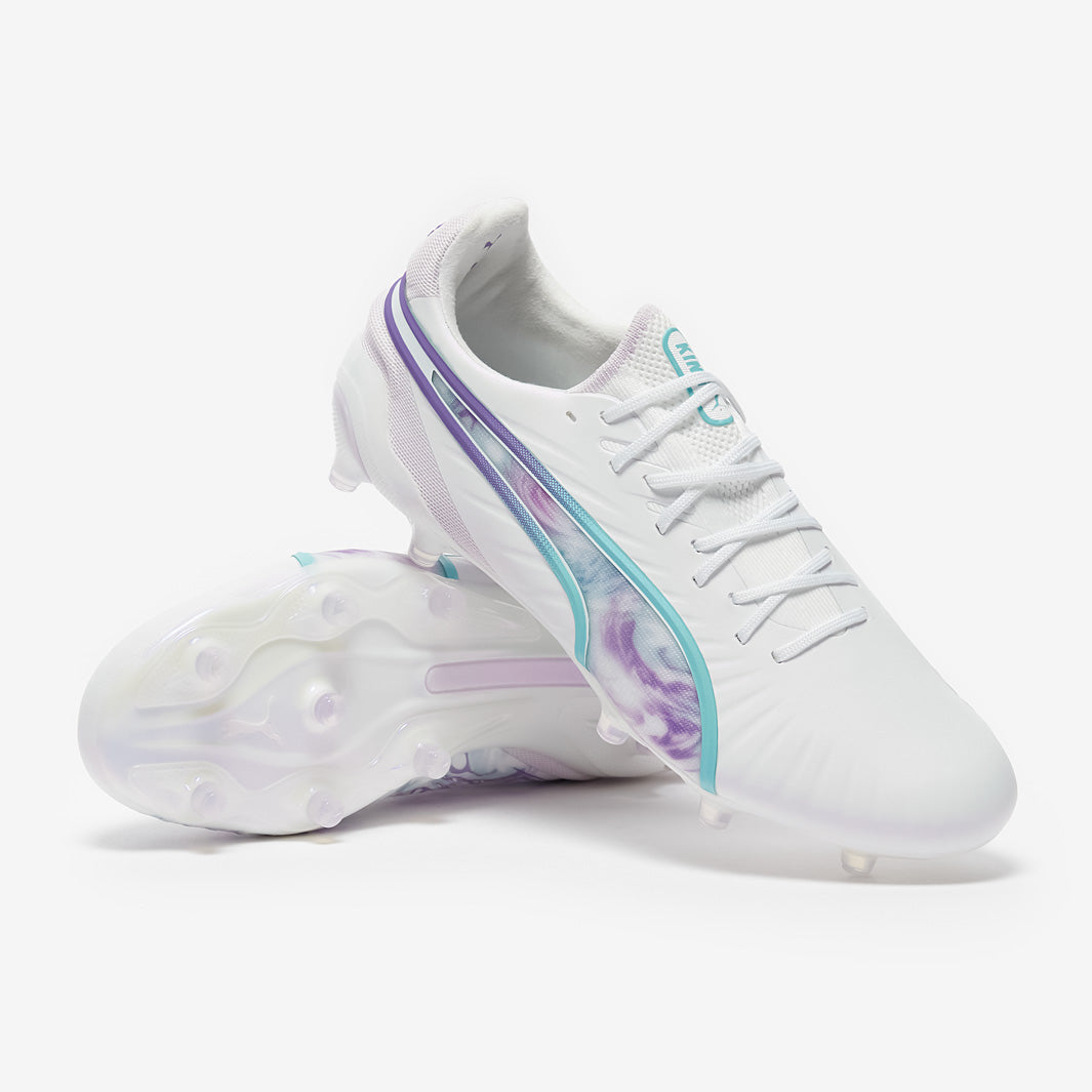 Puma Women's King Ultimate FG/AG Football Boots Puma White/Puma Black/Spring Lavender