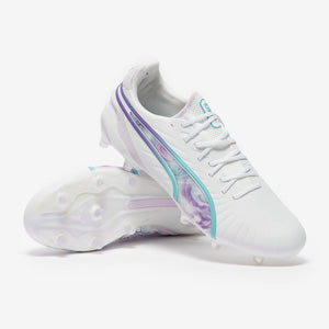 Puma Women's King Ultimate FG/AG Football Boots Puma White/Puma Black/Spring Lavender