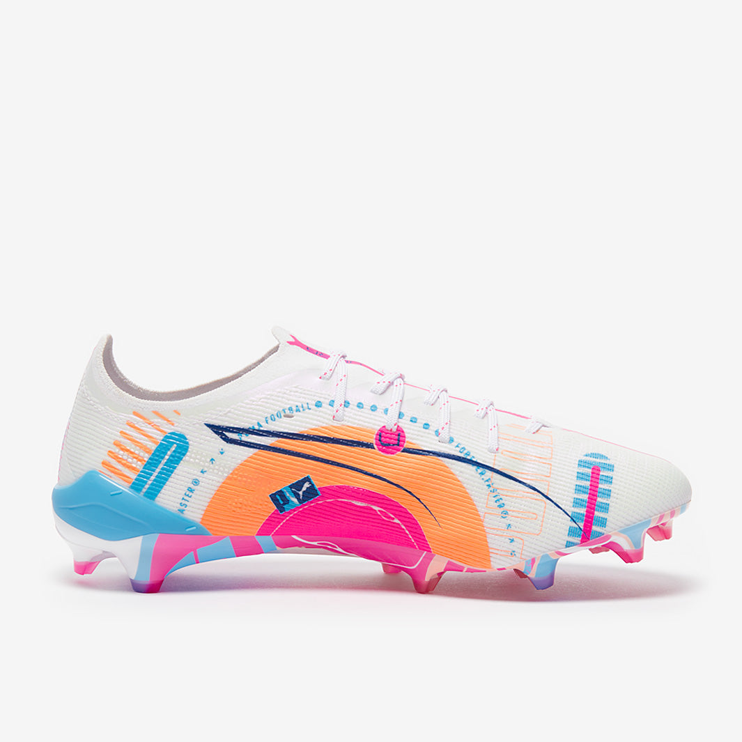 Puma Ultra 5 Ultimate FG Football Boots Puma White/Luminous Blue/Poison Pink/Fizzy Melon