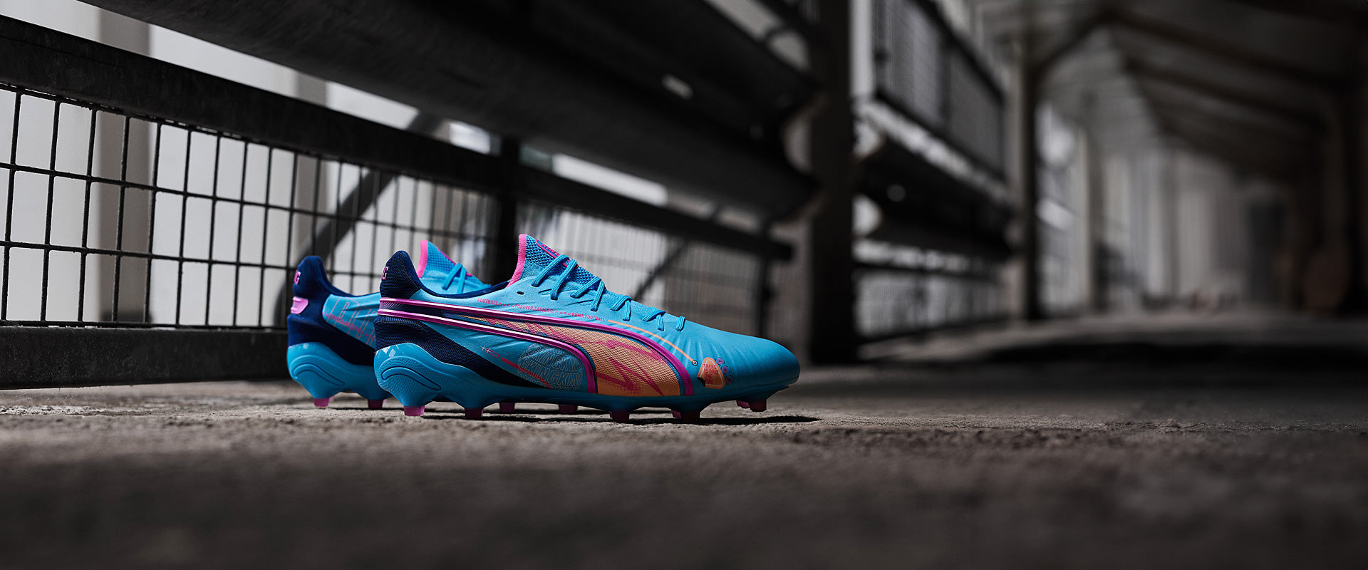 Puma King Ultimate FG/AG Football Boots Luminous Blue/Poison Pink/Blazing Blue