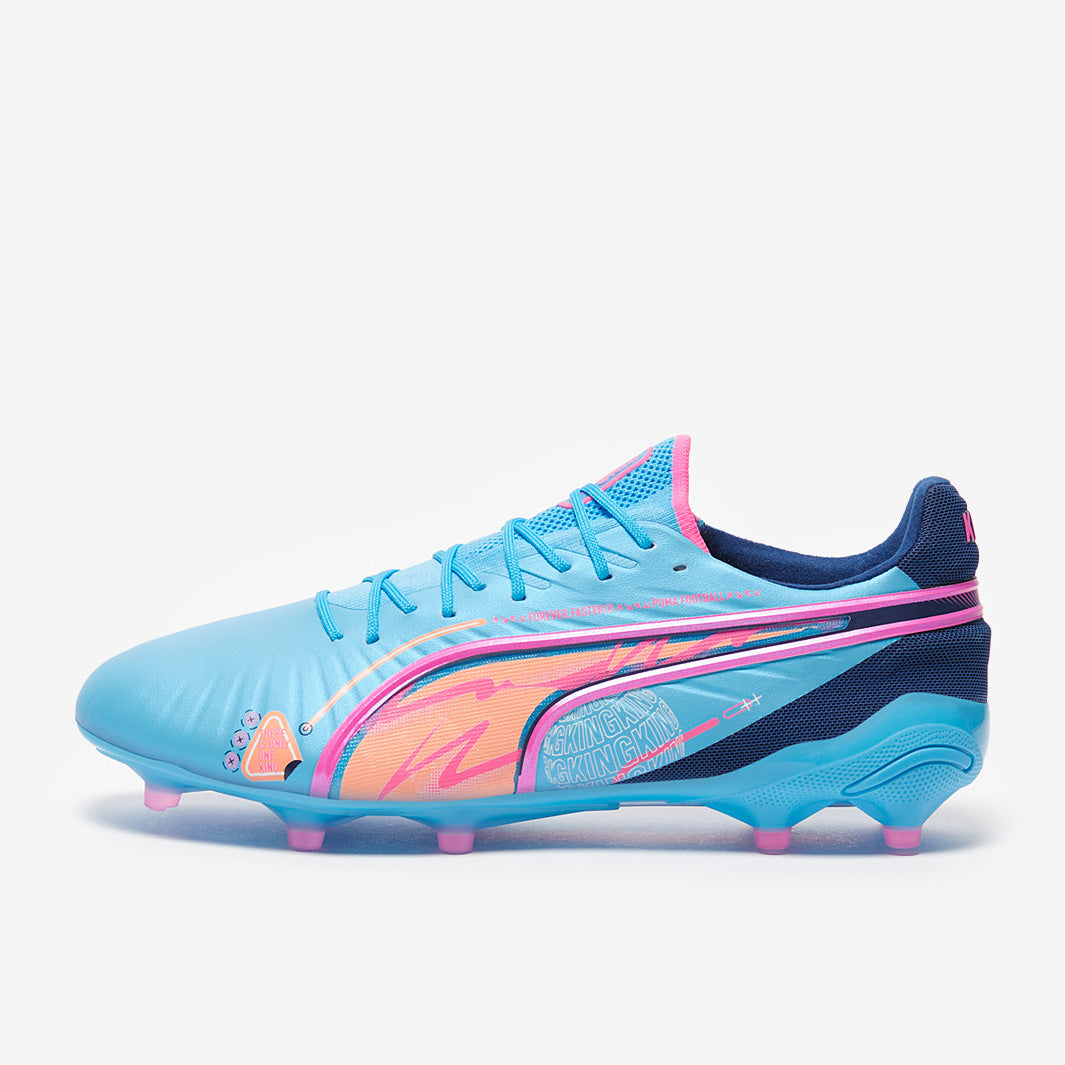 Puma King Ultimate FG/AG Football Boots Luminous Blue/Poison Pink/Blazing Blue
