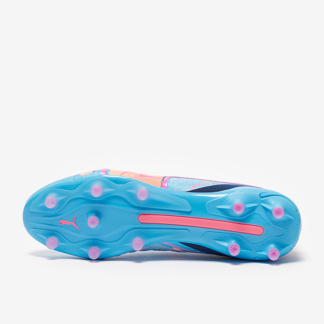 Puma King Ultimate FG/AG Football Boots Luminous Blue/Poison Pink/Blazing Blue