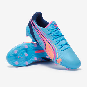 Puma King Ultimate FG/AG Football Boots Luminous Blue/Poison Pink/Blazing Blue