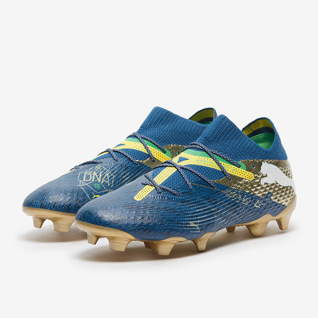 Puma Future 7 Ultimate FG/AG Football Boots Sailing Blue/Pele Yellow/Green/Gold