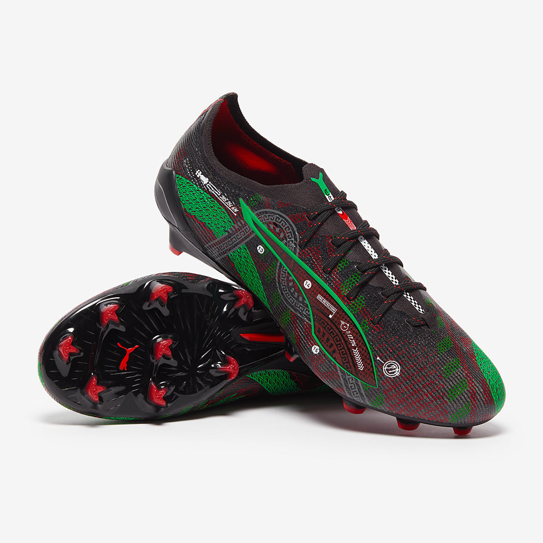 Puma Ultra 5 Ultimate FG/AG Football Boots Black/Red/Green