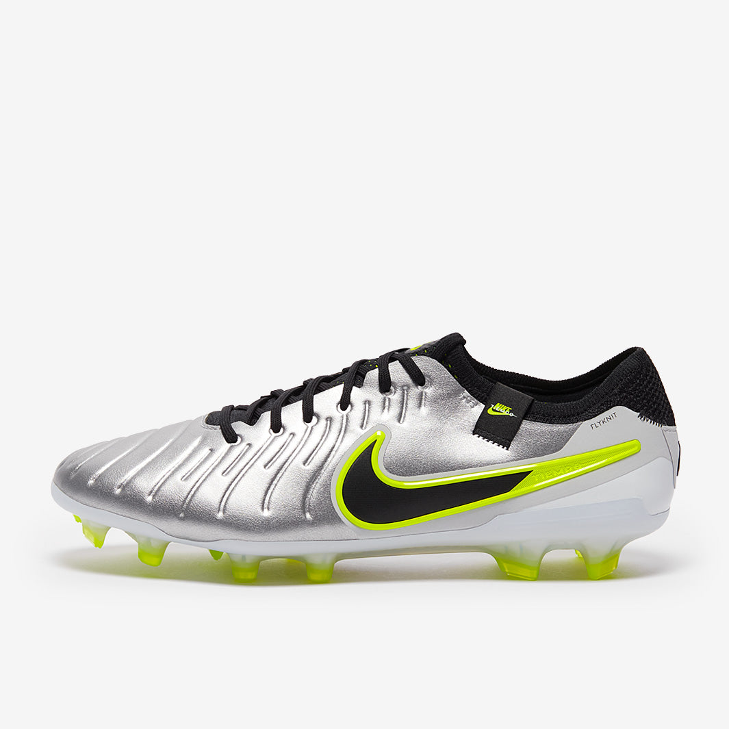 Nike Tiempo Legend X Elite FG Football Boots Metallic Silver/Black/Volt