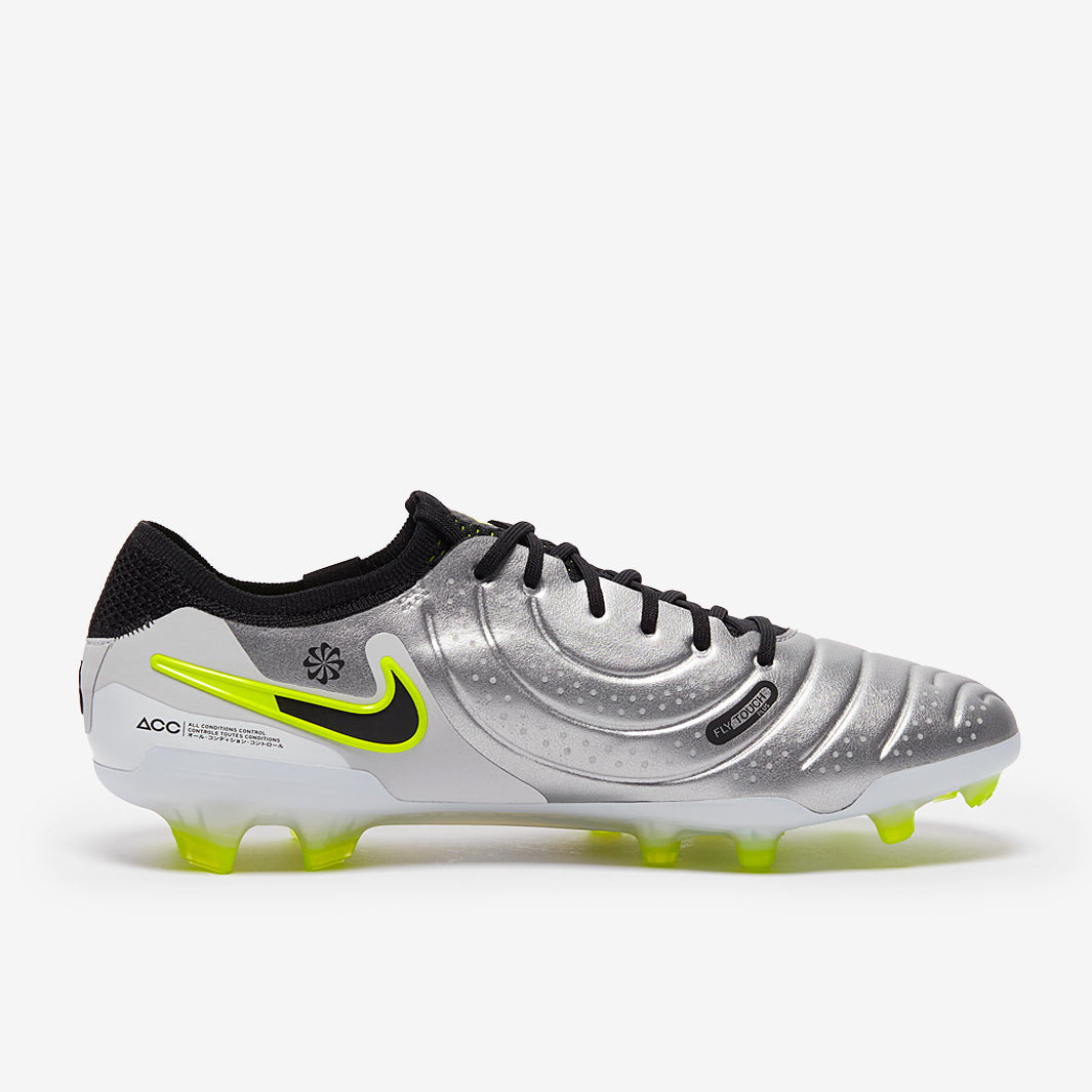 Nike Tiempo Legend X Elite FG Football Boots Metallic Silver/Black/Volt