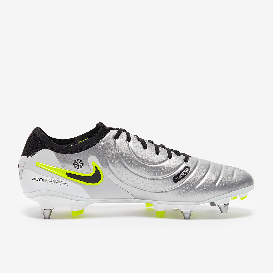 Nike Tiempo Legend X Elite SG-Pro Player Edition Football Boots Metallic Silver/Black/Volt