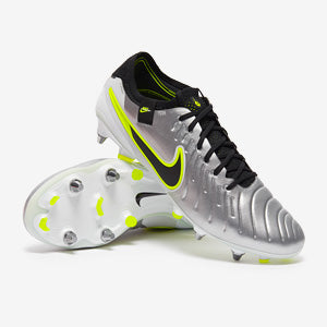 Nike Tiempo Legend X Elite SG-Pro Player Edition Football Boots Metallic Silver/Black/Volt