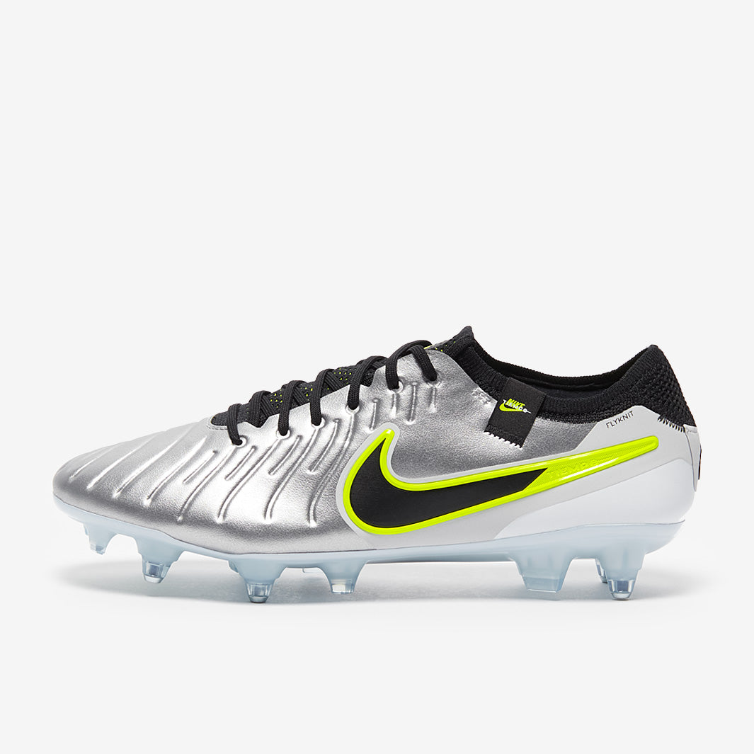 Nike Tiempo Legend X Elite SG-Pro Anti-Clog Football Boots Metallic Silver/Black/Volt