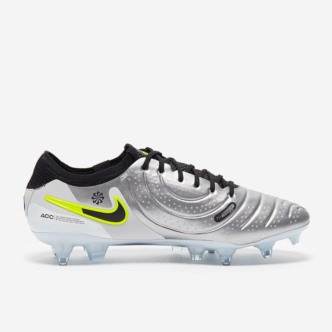 Nike Tiempo Legend X Elite SG-Pro Anti-Clog Football Boots Metallic Silver/Black/Volt