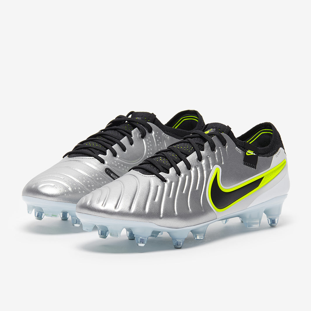 Nike Tiempo Legend X Elite SG-Pro Anti-Clog Football Boots Metallic Silver/Black/Volt