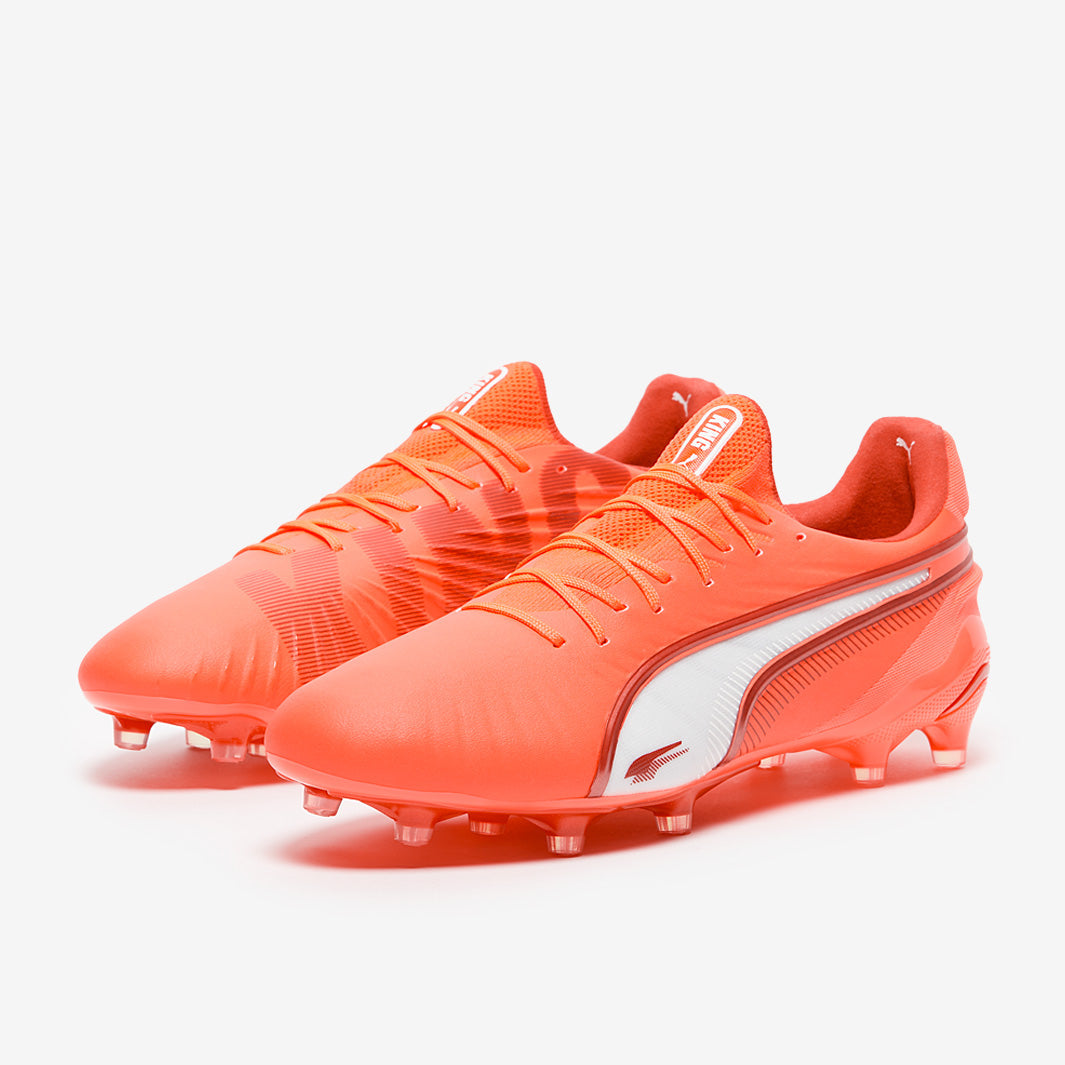 Puma King Ultimate FG/AG Football Boots Glowing Red/Puma White/Red Fire