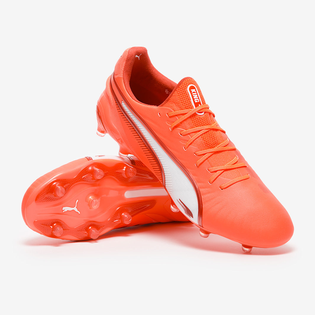 Puma King Ultimate FG/AG Football Boots Glowing Red/Puma White/Red Fire