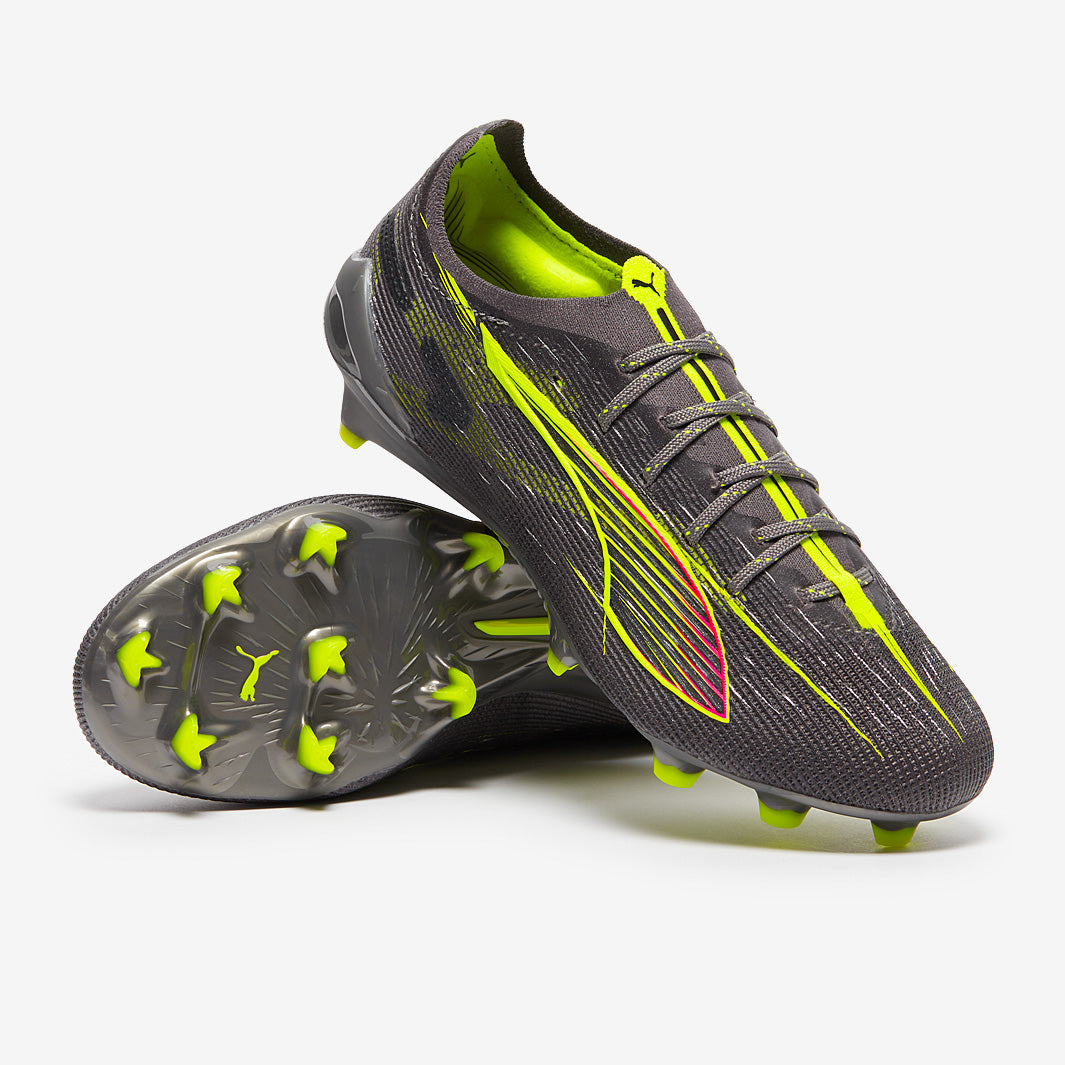 Puma Women's Ultra 5 Ultimate FG Football Boots Matte Aged Silver/Yellow Alert/Sun Struck
