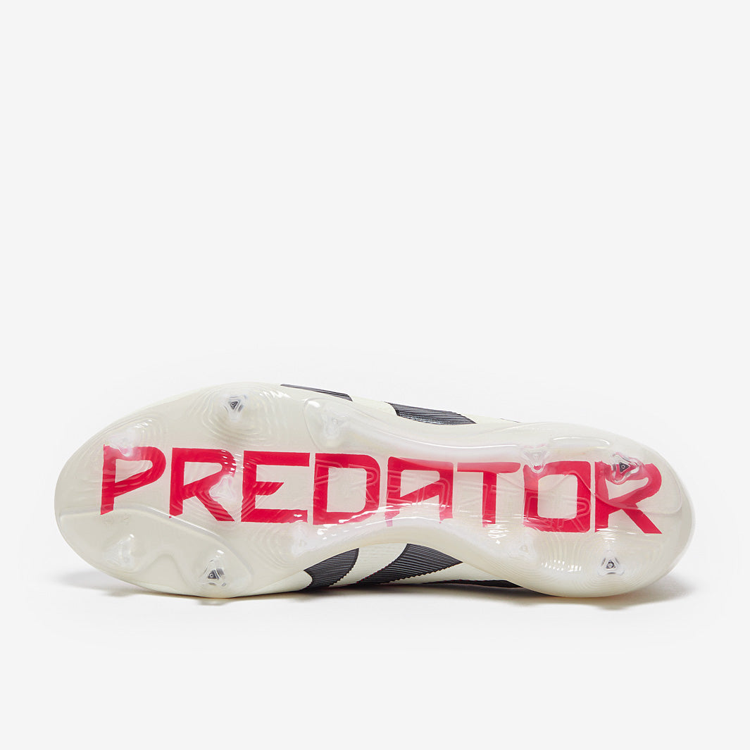 Adidas Predator Elite Laceless FG Football Boots Off White/Core Black/Pure Ruby