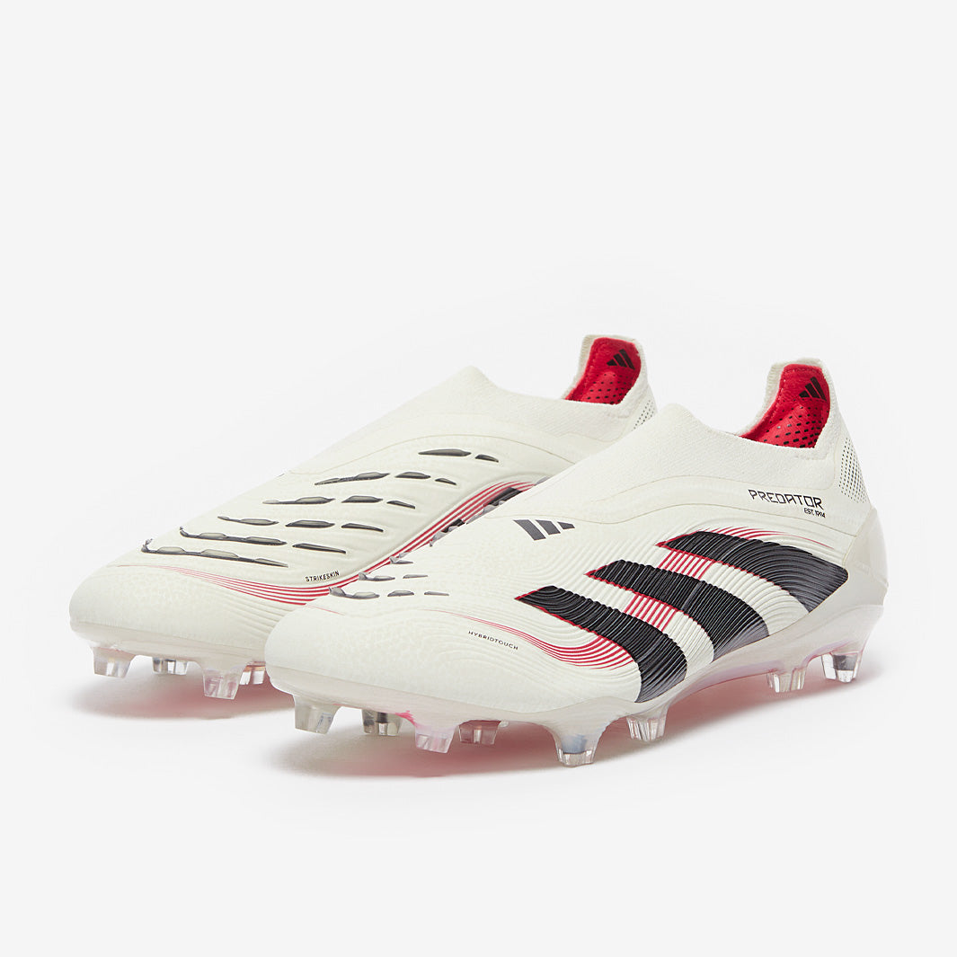 Adidas Predator Elite Laceless FG Football Boots Off White/Core Black/Pure Ruby