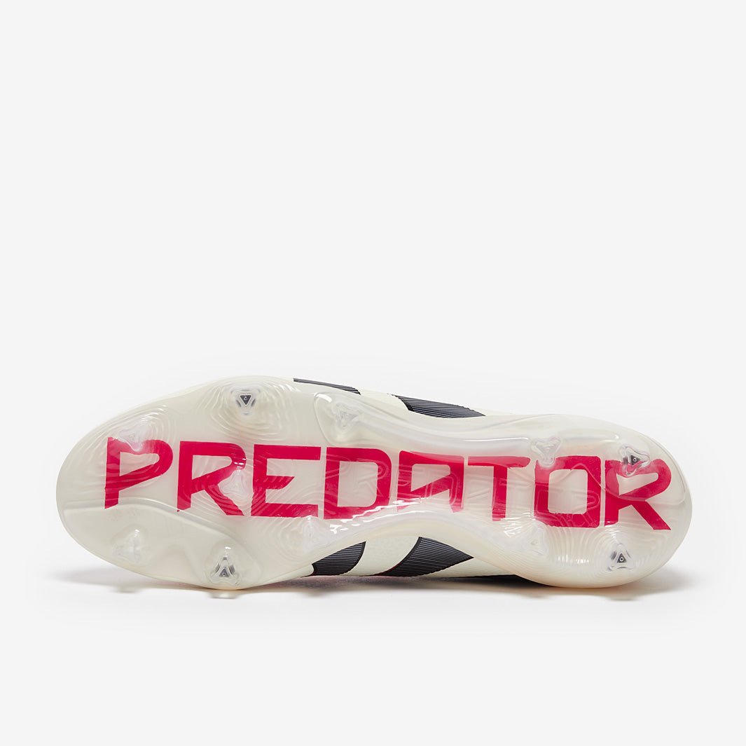 Adidas Predator Elite FG Football Boots Off White/Core Black/Pure Ruby