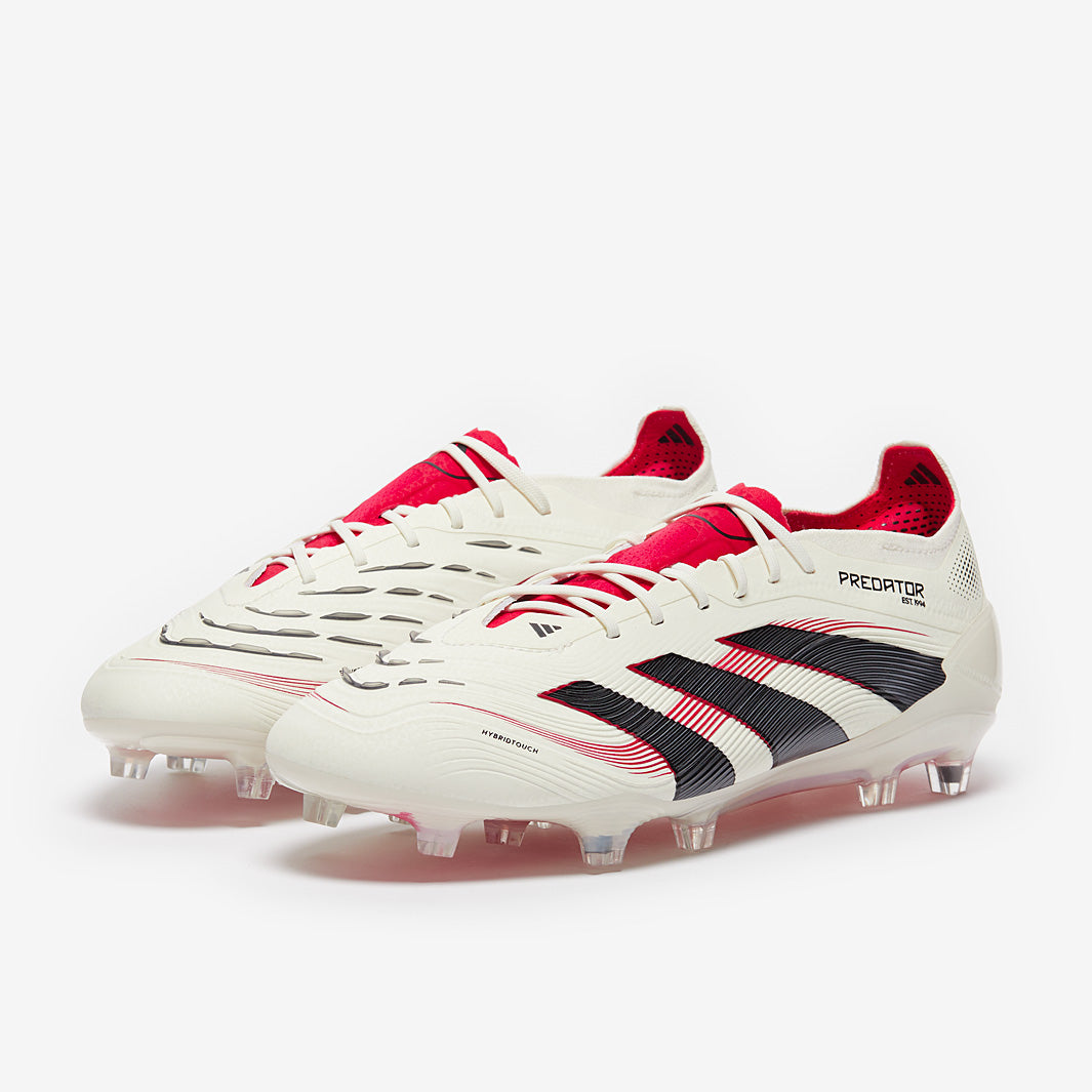 Adidas Predator Elite FG Football Boots Off White/Core Black/Pure Ruby